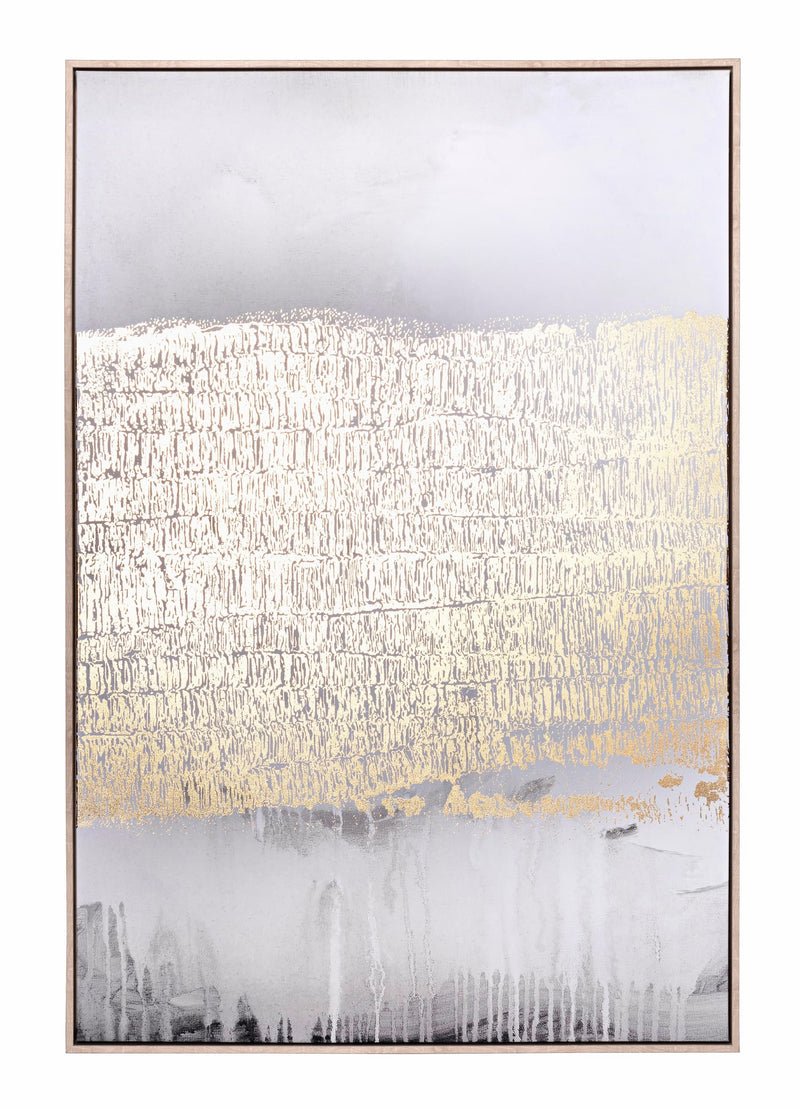 Tablou Canvas Bold 745 Gri Deschis / Auriu, 82 x 122 cm