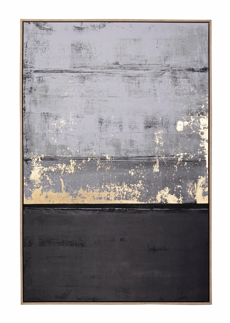 Tablou Canvas Bold 756 Gri / Negru / Auriu, 82 x 122 cm