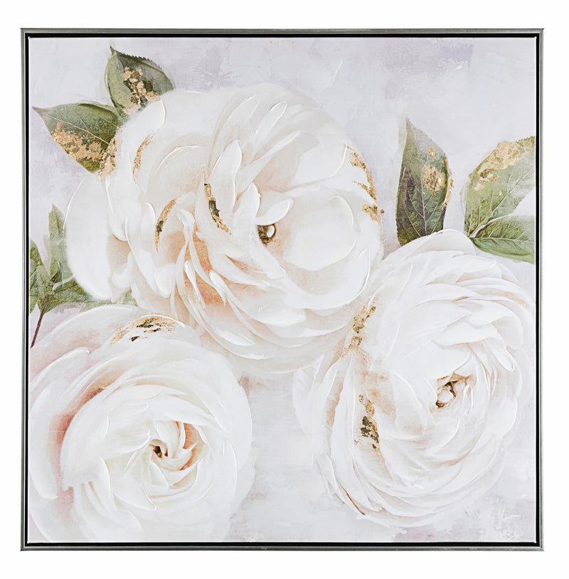Tablou Canvas Crown P2227-1 Blooming White Flowers A Multicolor, 72,5 x 72,5 cm