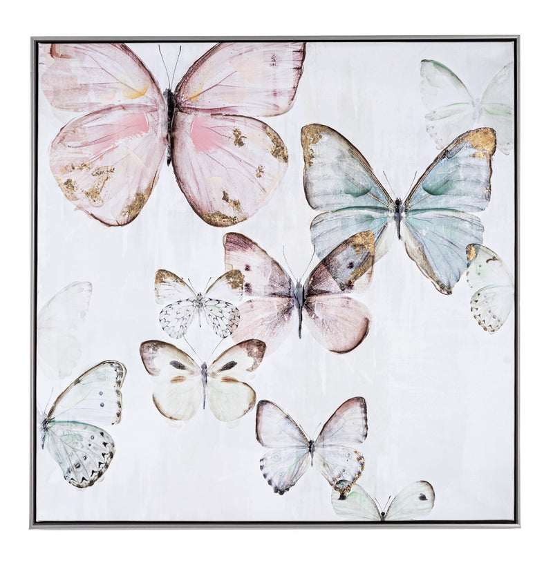 Tablou Canvas Crown V042-2 Butterflies B Multicolor, 82,5 x 82,5 cm