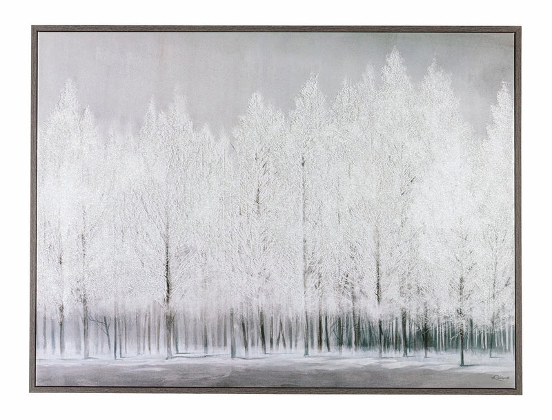 Tablou Canvas Gallery 956 Winter Forest Alb / Gri, 80 x 60 cm