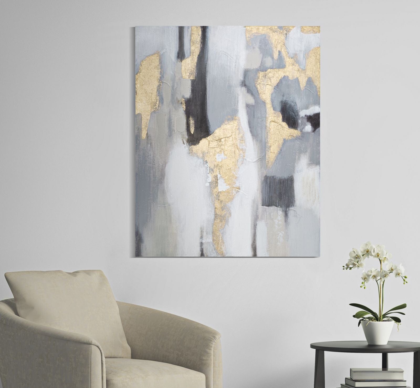Tablou Canvas Grey Gold Multicolor, 80 x 100 cm