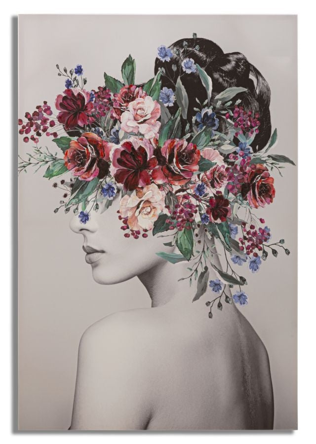 Tablou Canvas Lady Flower -B- Multicolor, 80 x 120 cm (1)
