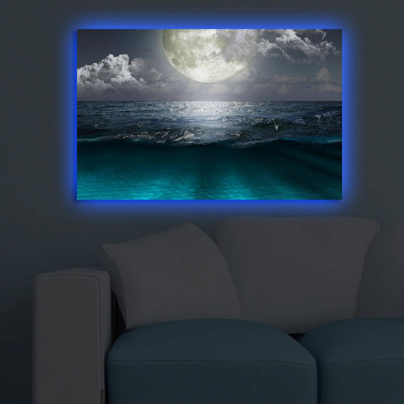 Tablou Canvas Led, Ocean 4570DACT-31 Multicolor, 70 x 45 cm