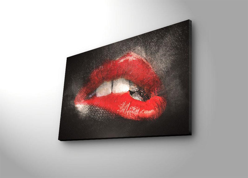 Tablou Canvas Led Red Lips 4570DACT-64 Multicolor, 70 x 45 cm (2)