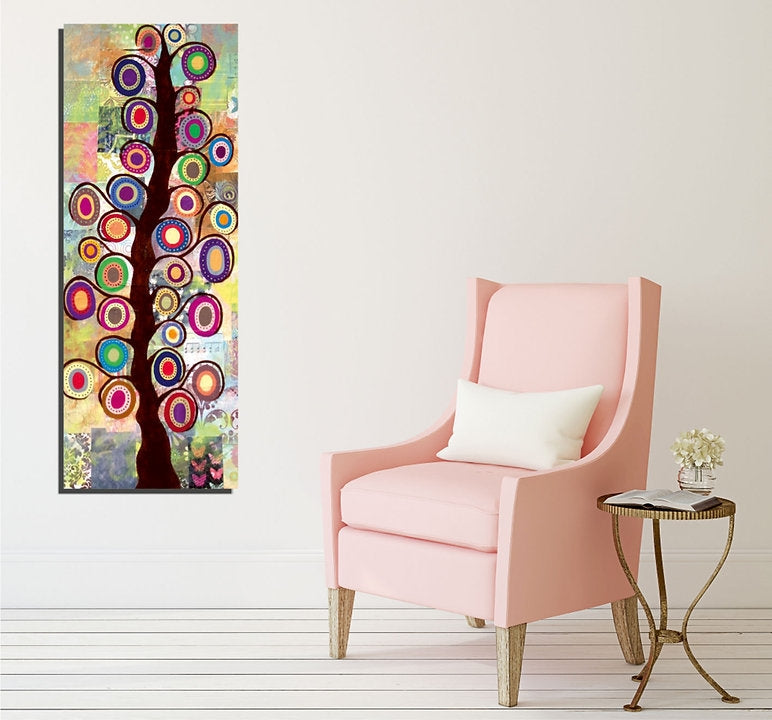 Tablou Canvas Picsie Tree PC075 Multicolor, 30 x 80 cm (1)