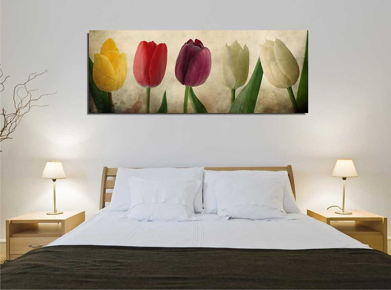Tablou Canvas Picsie Tulip PC147 Multicolor, 80 x 30 cm (1)