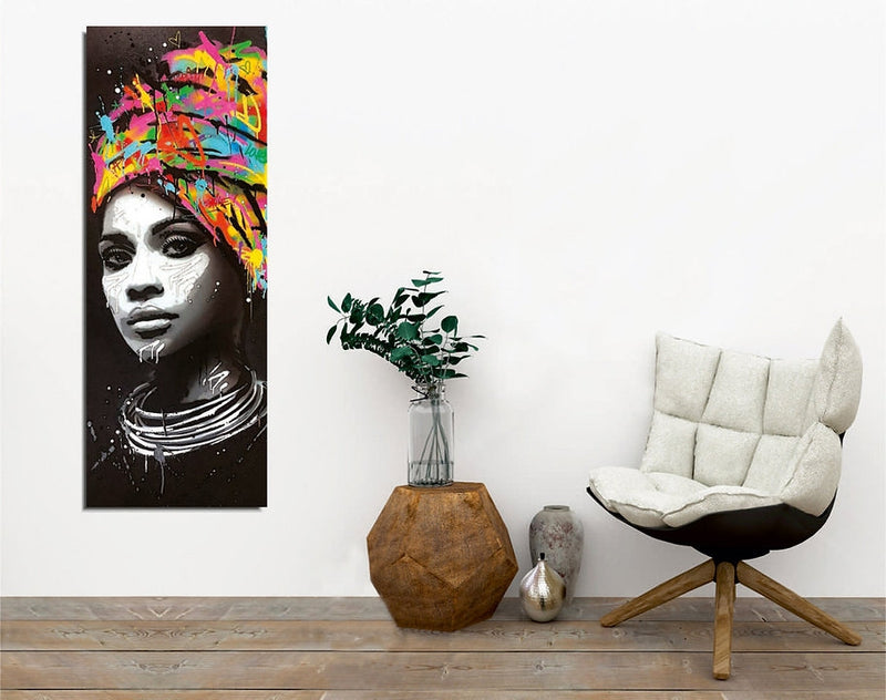 Tablou Canvas Picsie Turban PC263 Multicolor, 30 x 80 cm (1)