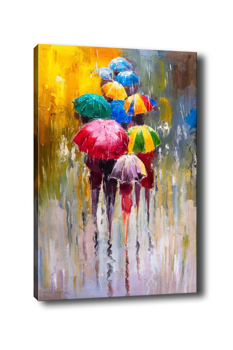 Tablou Canvas Rainbow Umbrellas 248 Multicolor, 50 x 70 cm (1)