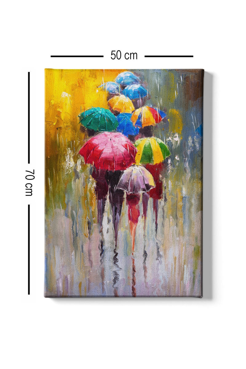 Tablou Canvas Rainbow Umbrellas 248 Multicolor, 50 x 70 cm (2)