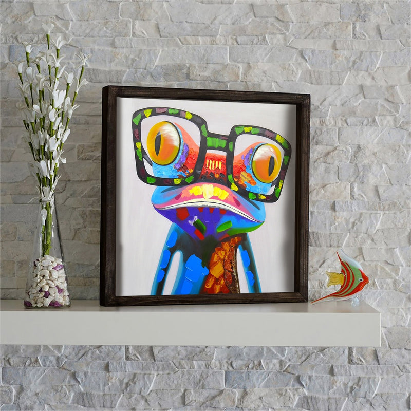 Tablou Colorful Frog KZM522 Multicolor, 33 x 33 cm
