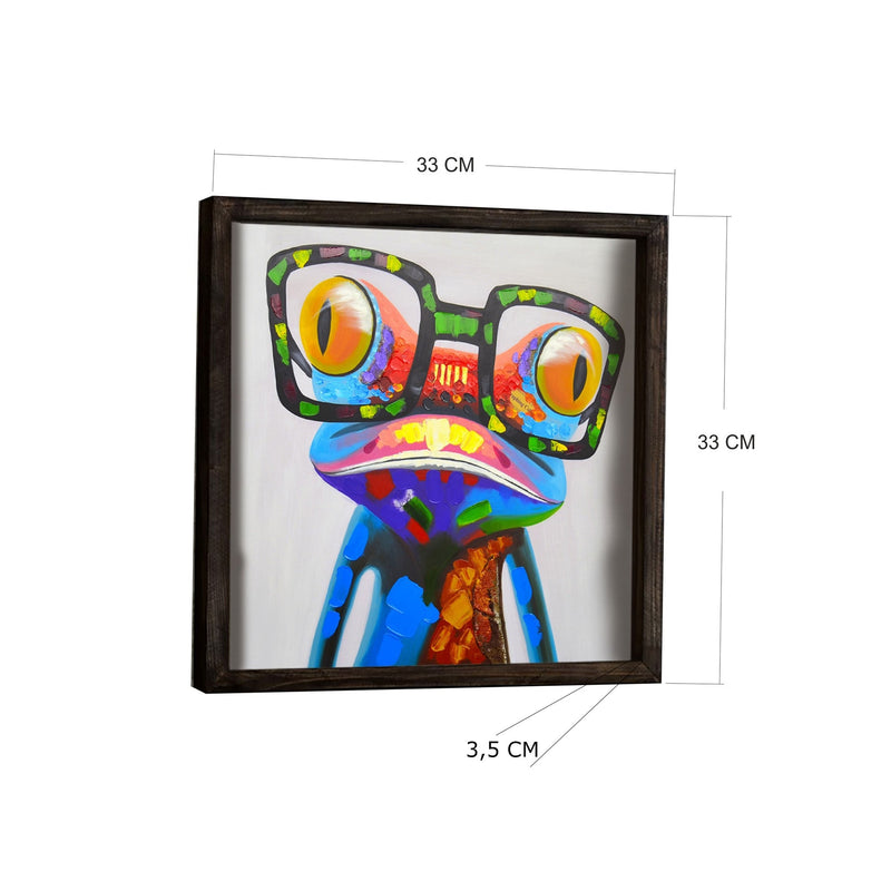 Tablou Colorful Frog KZM522 Multicolor, 33 x 33 cm (2)