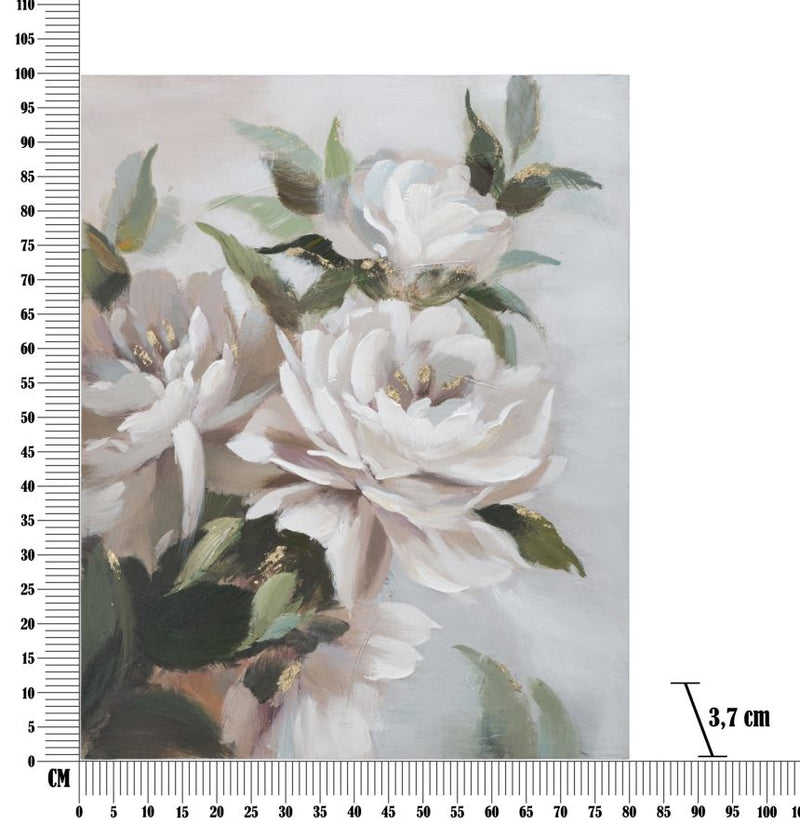 Tablou pictat manual, Blooming Roses Multicolor, 100 x 80 cm (5)