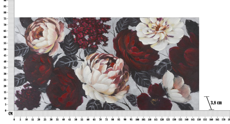 Tablou pictat manual, Flower Lightback Multicolor, 150 x 76 cm (5)