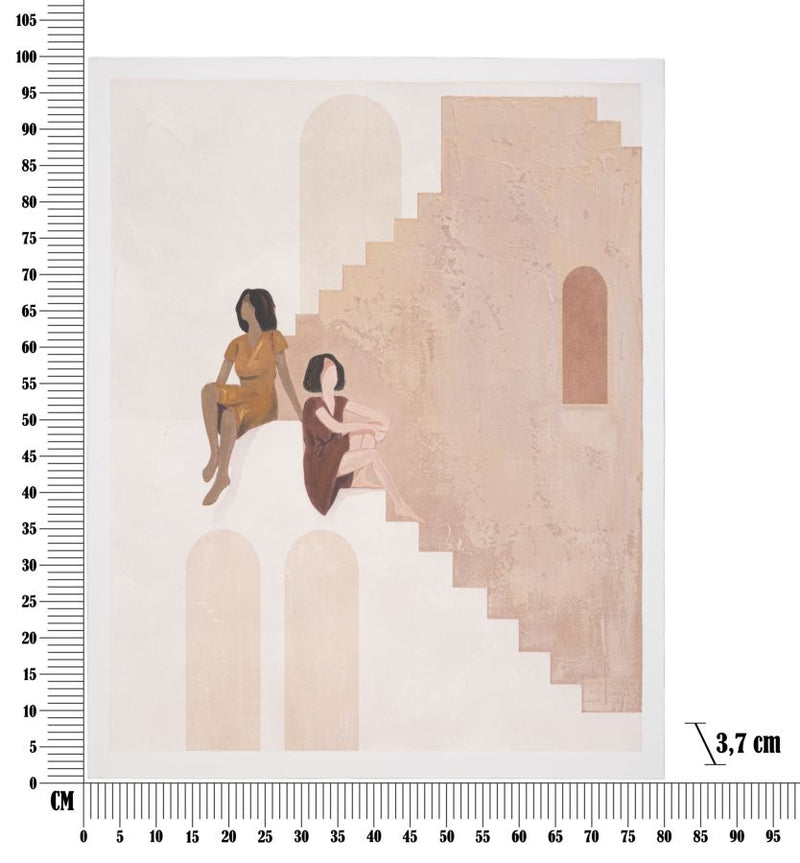 Tablou pictat manual, Lady B Multicolor, 80 x 100 cm (5)