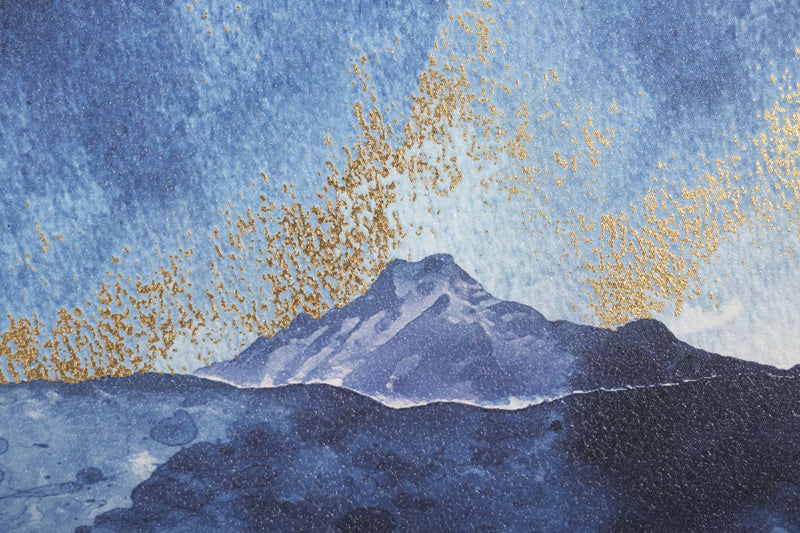 Tablou pictat manual, Mountain Tree Multicolor, 80 x 120 cm (4)