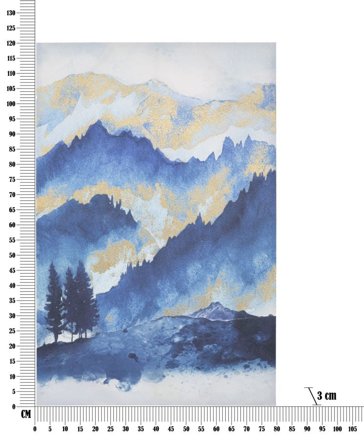 Tablou pictat manual, Mountain Tree Multicolor, 80 x 120 cm (5)