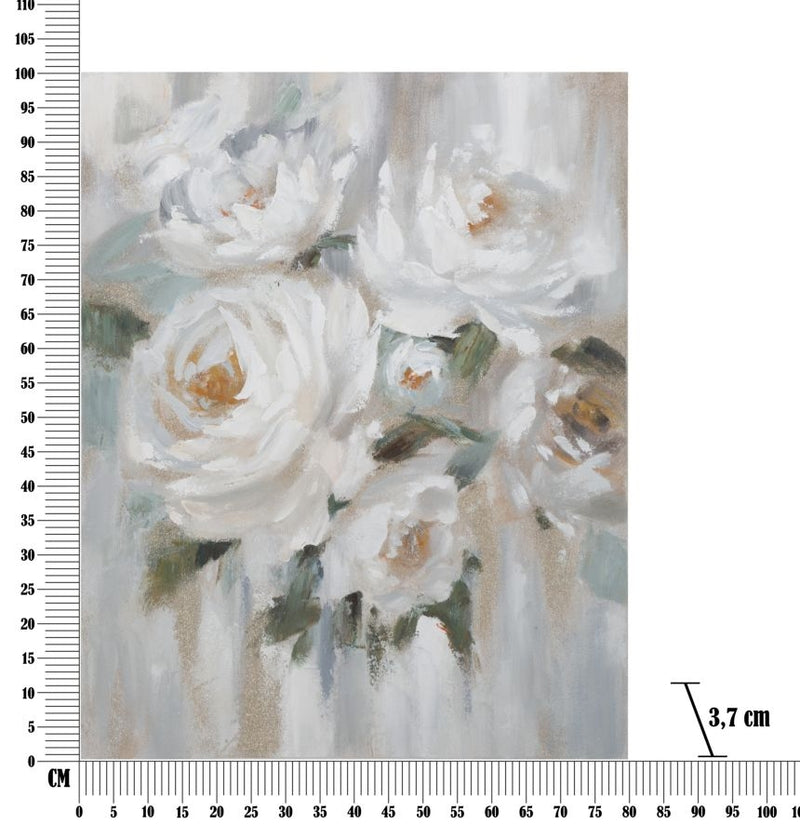Tablou pictat manual, Pearl Flowers Multicolor, 80 x 100 cm (5)