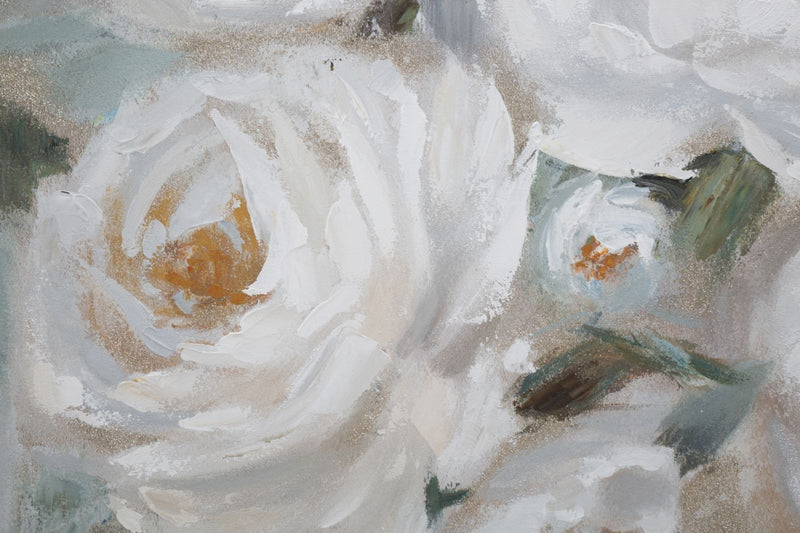 Tablou pictat manual, Pearl Flowers Multicolor, 80 x 100 cm (2)