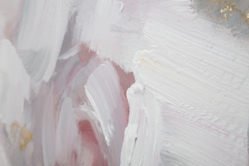 Tablou pictat manual, Pink Flowy Multicolor, 80 x 100 cm (4)