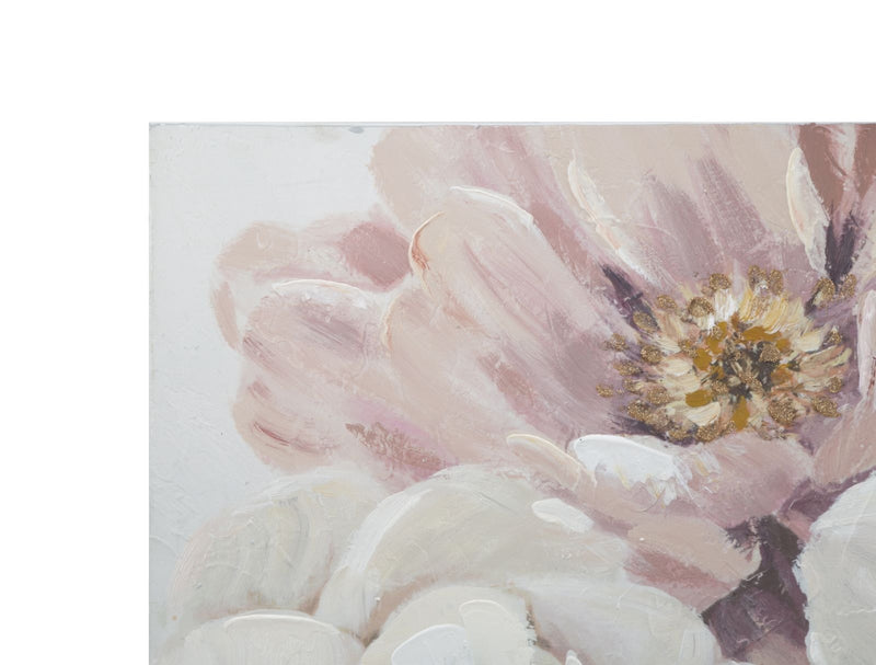 Tablou pictat manual, Soft Pink Flowers Multicolor, 100 x 80 cm (5)