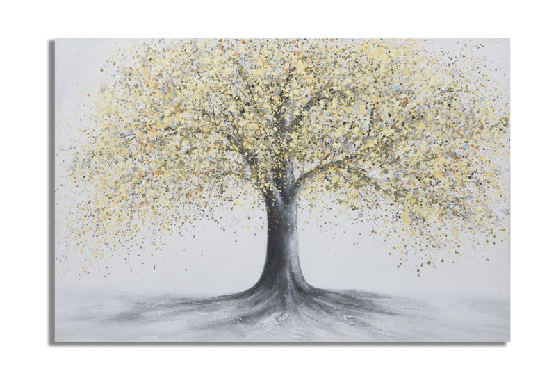 Tablou pictat manual Tree Simple B Multicolor, 120 x 80 cm (1)