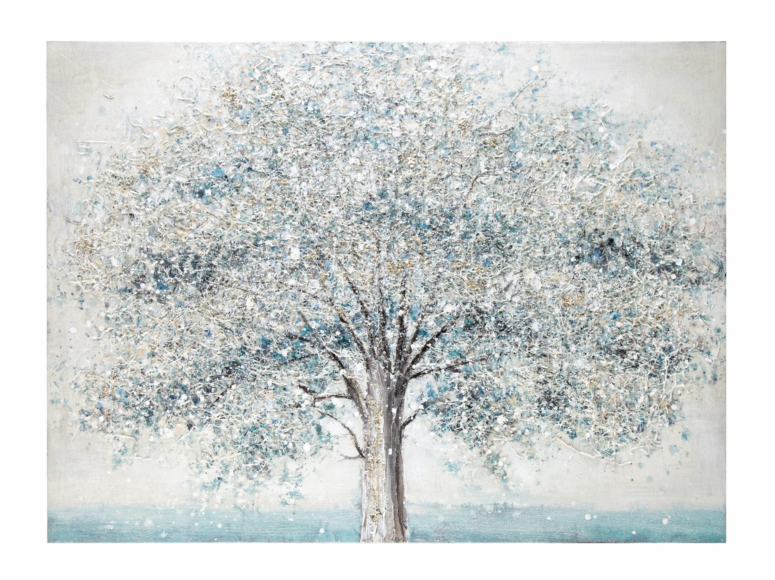 Tablou pictat manual, Village BF588 Tree Multicolor, 120 x 90 cm