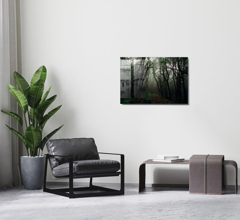 Tablou Sticla Dark Forest II 1155 Multicolor, 45 x 30 cm (1)