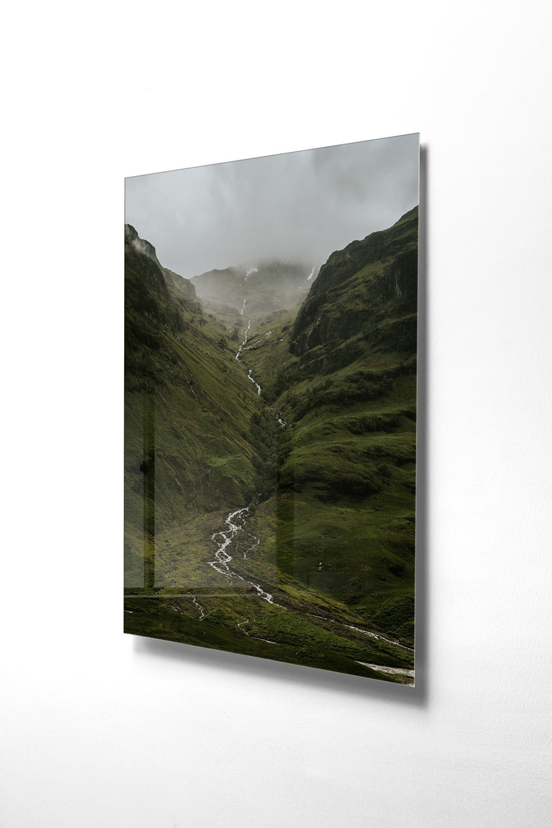 Tablou Sticla Mountain River 1162 Verde, 30 x 45 cm (3)