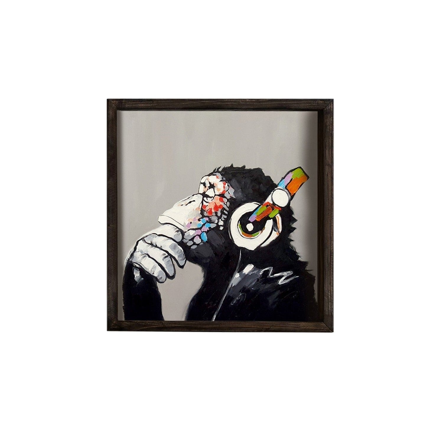Tablou Thinking Monkey KZM670 Multicolor, 33 x 33 cm (1)