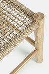 Taburet din fibre sintetice si lemn de tec, Lampok Natural, l38xA38xH45 cm (3)