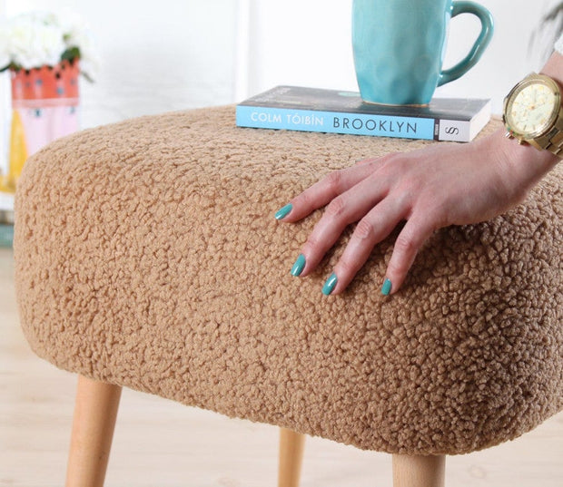 Asir Taburet tapitat cu stofa boucle, Moouv Maro, l45xA45xH43 cm