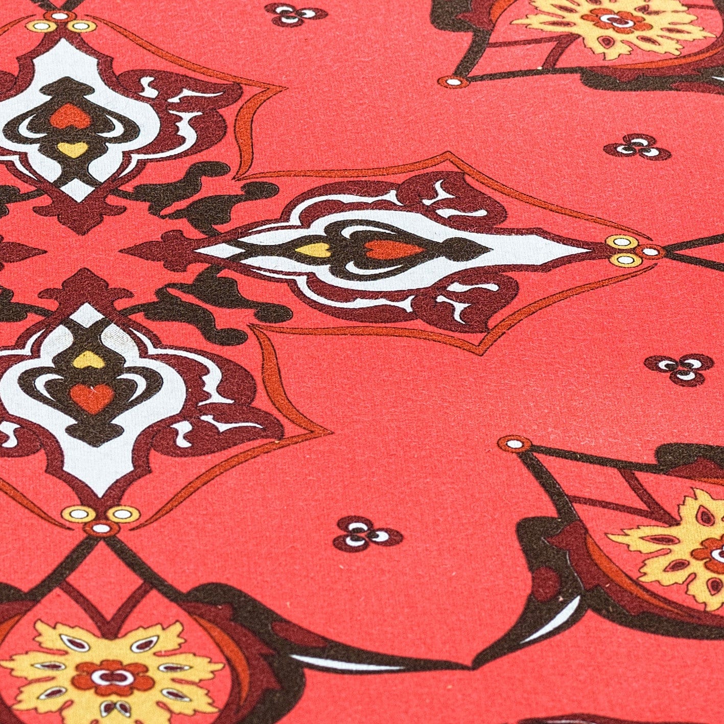 Asir Taburet tapitat cu stofa, Como Multicolor, Ø65xH40 cm