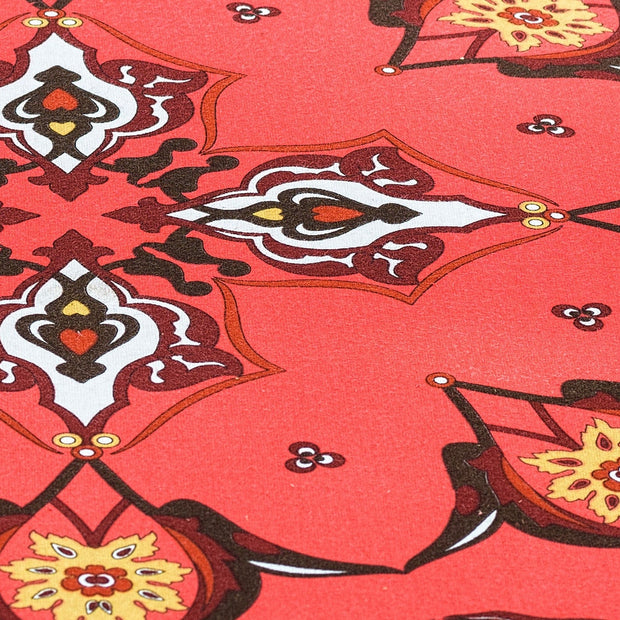 Asir Taburet tapitat cu stofa, Como Multicolor, Ø65xH40 cm