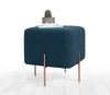 Asir Taburet tapitat cu stofa, Copper Bleumarin, l40xA40xH42 cm