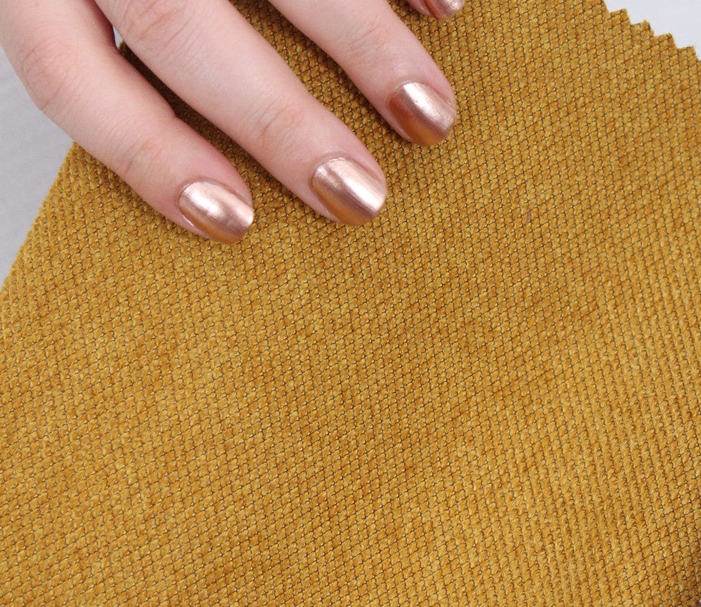 Asir Taburet tapitat cu stofa, Copper Mustariu, l40xA40xH42 cm