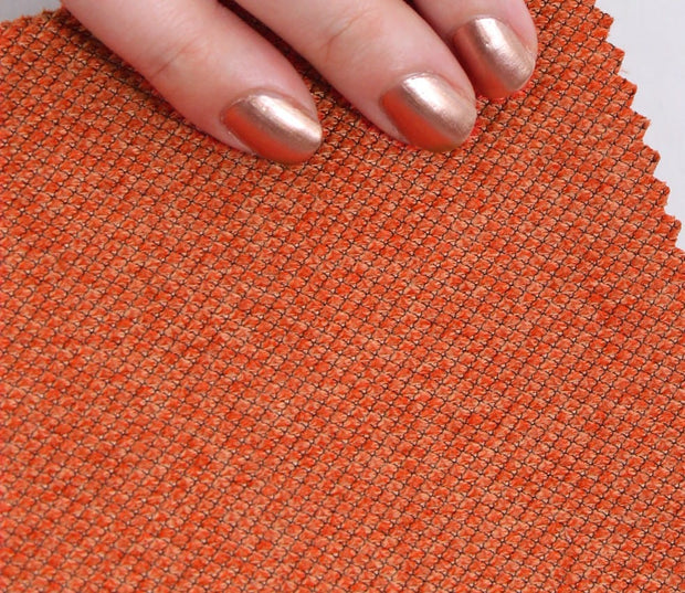 Asir Taburet tapitat cu stofa, Copper Portocaliu, l40xA40xH42 cm