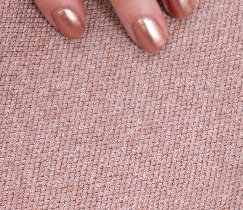 Asir Taburet tapitat cu stofa, Copper Round Roz, Ø40xH42 cm