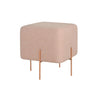 Asir Taburet tapitat cu stofa, Copper Roz, l40xA40xH42 cm