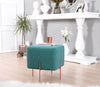 Asir Taburet tapitat cu stofa, Copper Teal, l40xA40xH42 cm