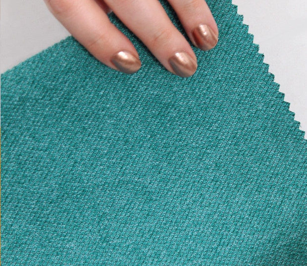 Asir Taburet tapitat cu stofa, Copper Teal, Ø40xH42 cm