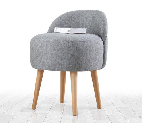 Asir Taburet tapitat cu stofa, Corvile Gri, l48xA48xH64 cm