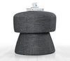 Asir Taburet tapitat cu stofa, Endor Gri Inchis, Ø48xH45 cm