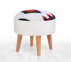 Asir Taburet tapitat cu stofa, Farm Multicolor, Ø46xH42 cm