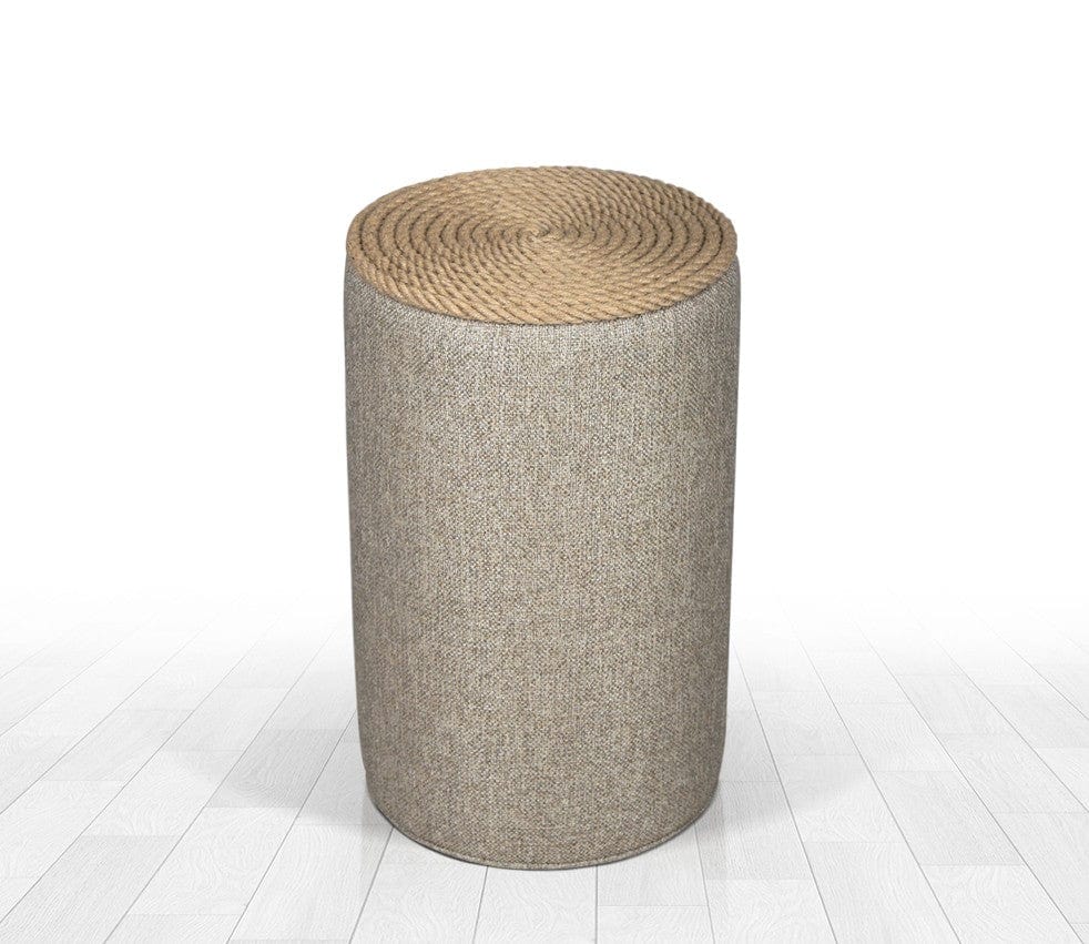 Asir Taburet tapitat cu stofa, Filika Bej, Ø31xH52 cm