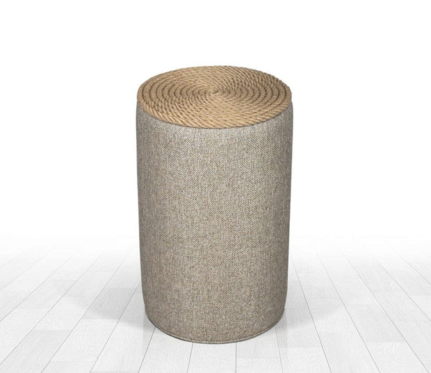 Asir Taburet tapitat cu stofa, Filika Bej, Ø31xH52 cm