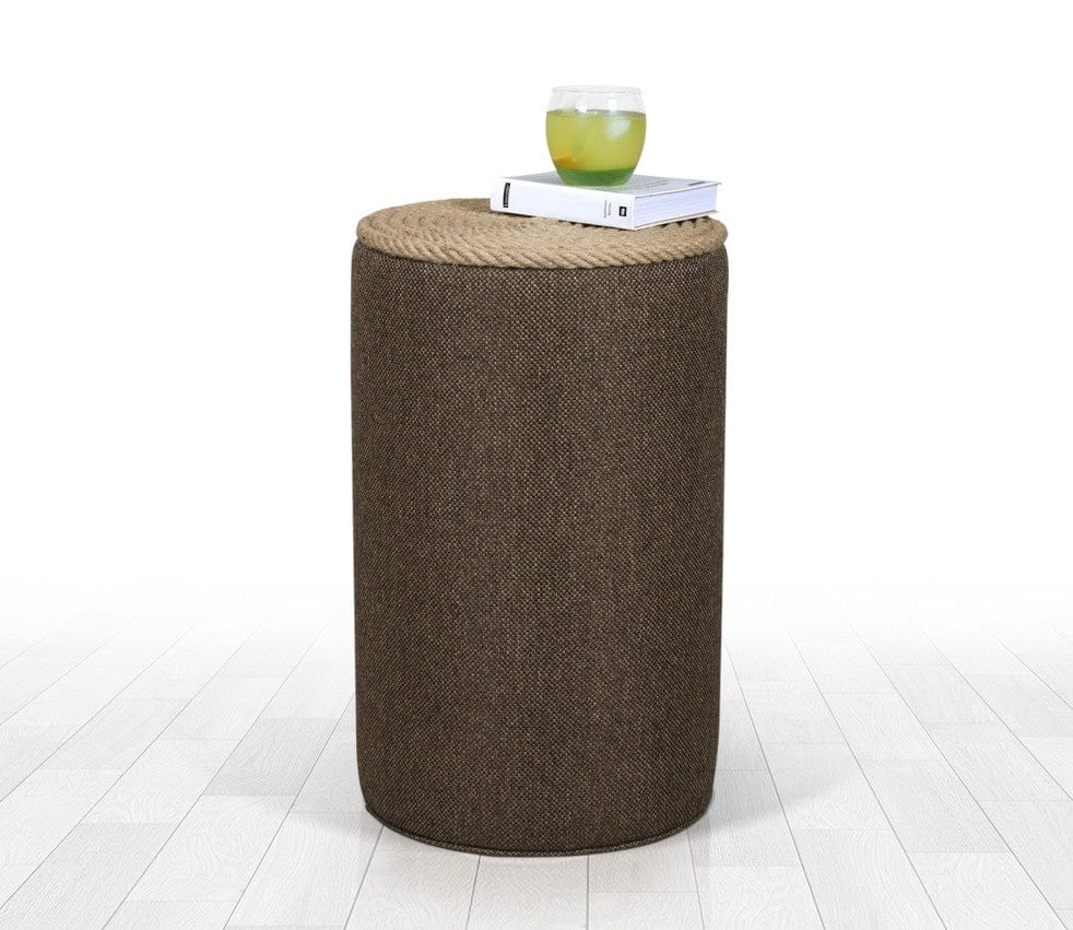 Asir Taburet tapitat cu stofa, Filika Cappuccino, Ø31xH52 cm