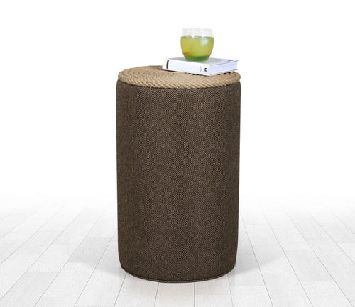 Asir Taburet tapitat cu stofa, Filika Cappuccino, Ø31xH52 cm