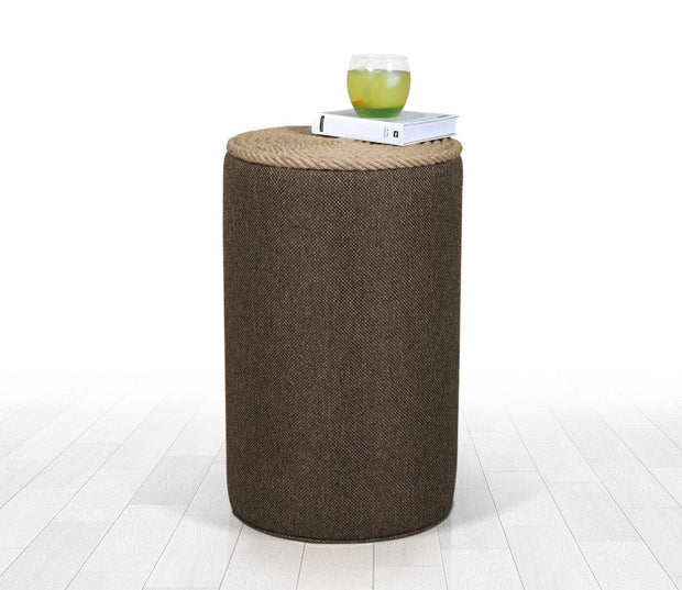 Asir Taburet tapitat cu stofa, Filika Cappuccino, Ø31xH52 cm