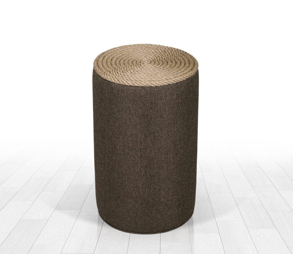 Asir Taburet tapitat cu stofa, Filika Cappuccino, Ø31xH52 cm